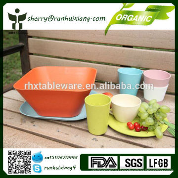 bamboo fiber western food tableware set